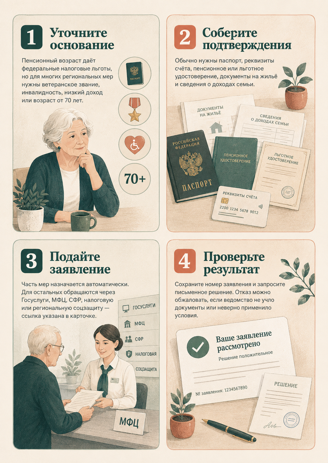 Четыре шага оформления пенсионной льготы
